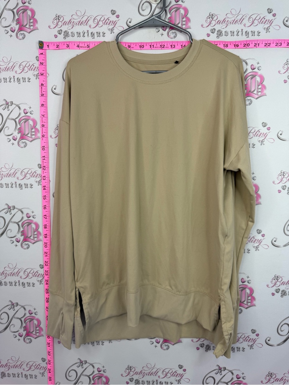 Bench shirt Men's Long Sleeve Crewneck Shirt in Beige